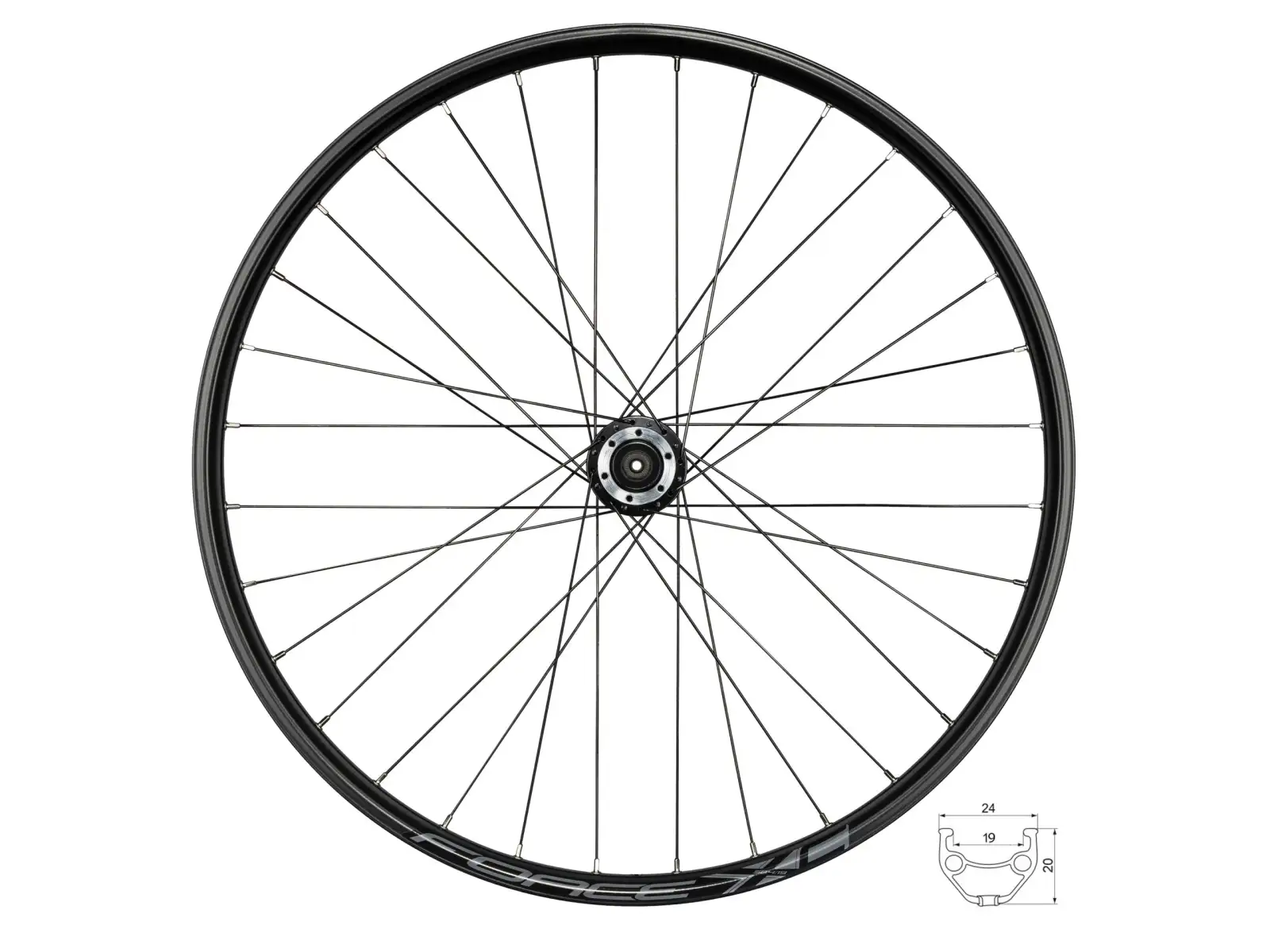 Force XC Disc 27.5 front spoked wheel hub Force F804332