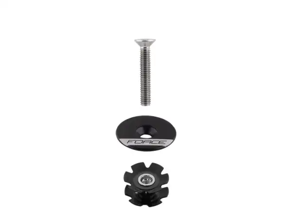 Force Ahead stem cap 1 1/8" Black