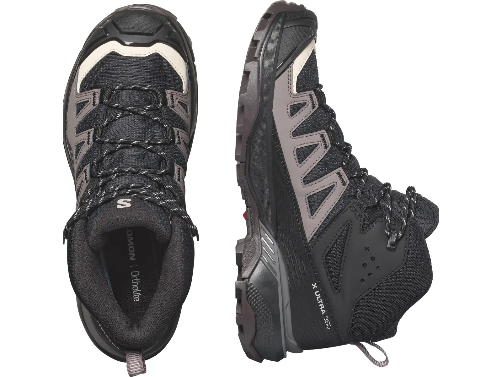 Salomon X Ultra 360 MID GTX women's hiking shoes Black/Plum Kitten/Shale
