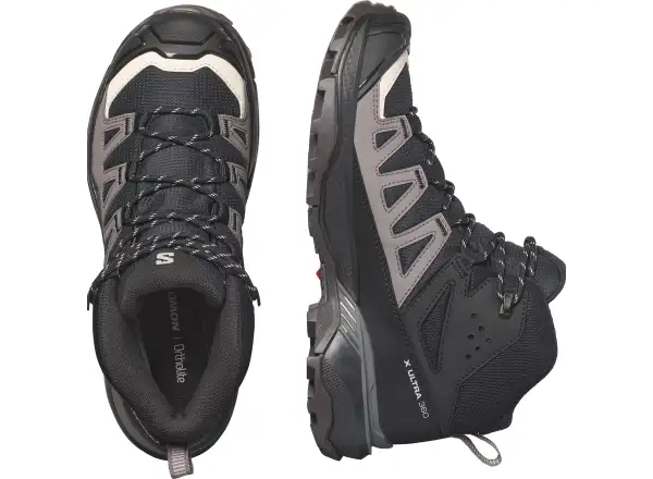 Salomon X Ultra 360 MID GTX women's hiking shoes Black/Plum Kitten/Shale