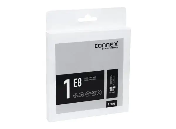 Connex 1E8 silver chain for E-BIKE single speed 124 links