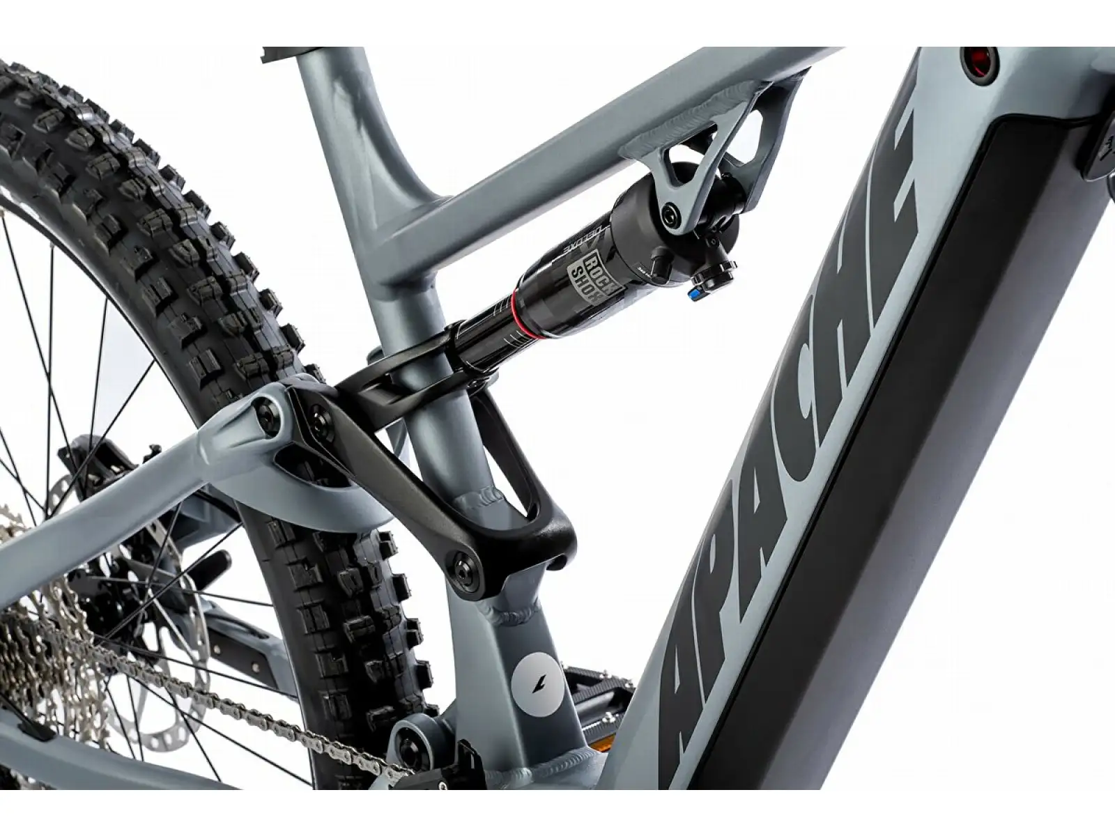 Apache Quruk 1 full-suspension e-bike gray