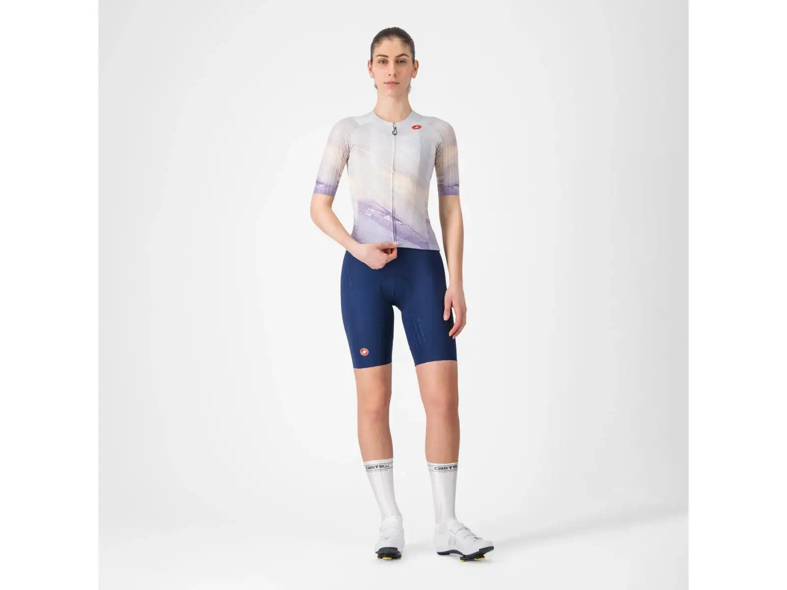 Castelli Aero Pro 8S women's jersey short sleeve Multicolor Purple
