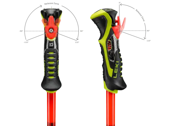 Leki WCR Pro Lite SL TR downhill poles Bright red-violet-neonyellow