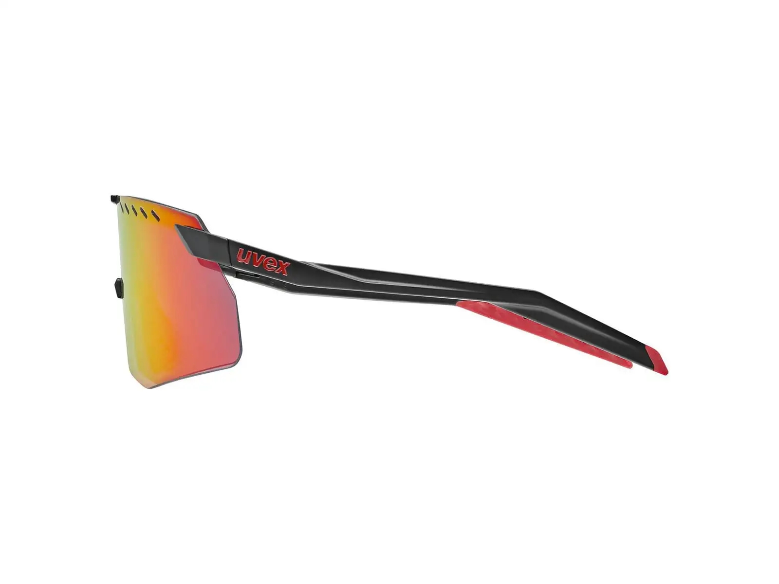 Uvex Pace Stage S sunglasses Black Matt/Mirror Red