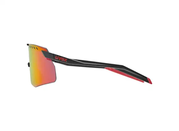Uvex Pace Stage S sunglasses Black Matt/Mirror Red