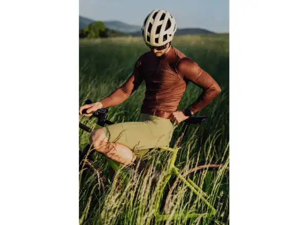 Force Plain men's long sleeve jersey brown