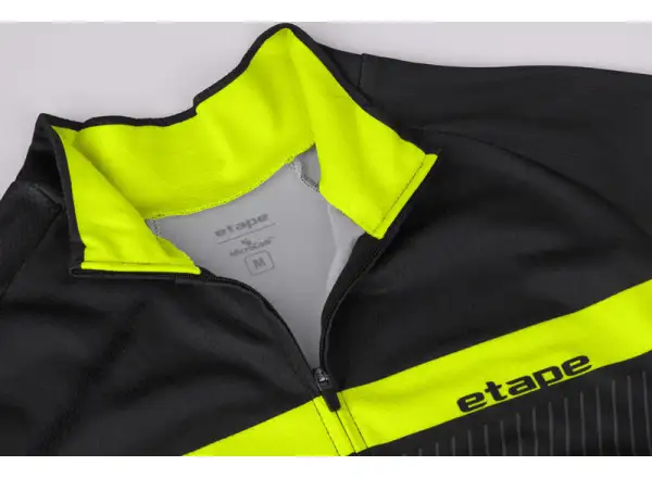 Etape Comfort 2.0 men's jersey long sleeve Black/yellow fluo