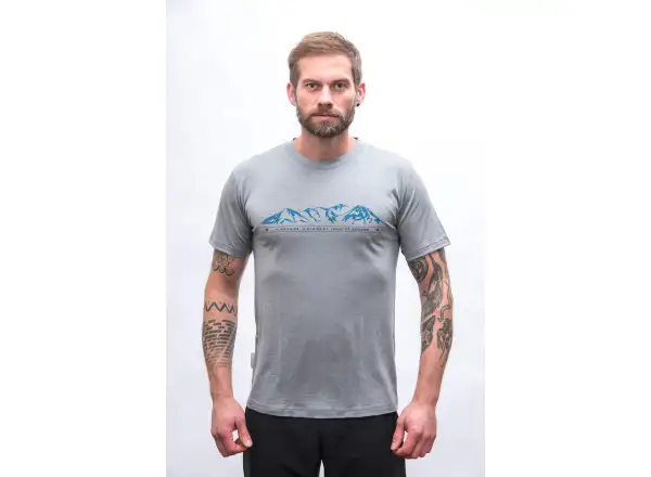 Sensor Merino Active Mountains men's t-shirt short sleeve grey