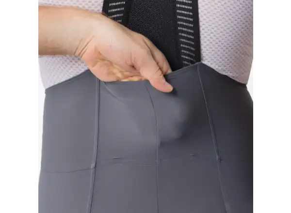 Castelli Espresso 2 men's shorts with pad and bib Smoky Gray