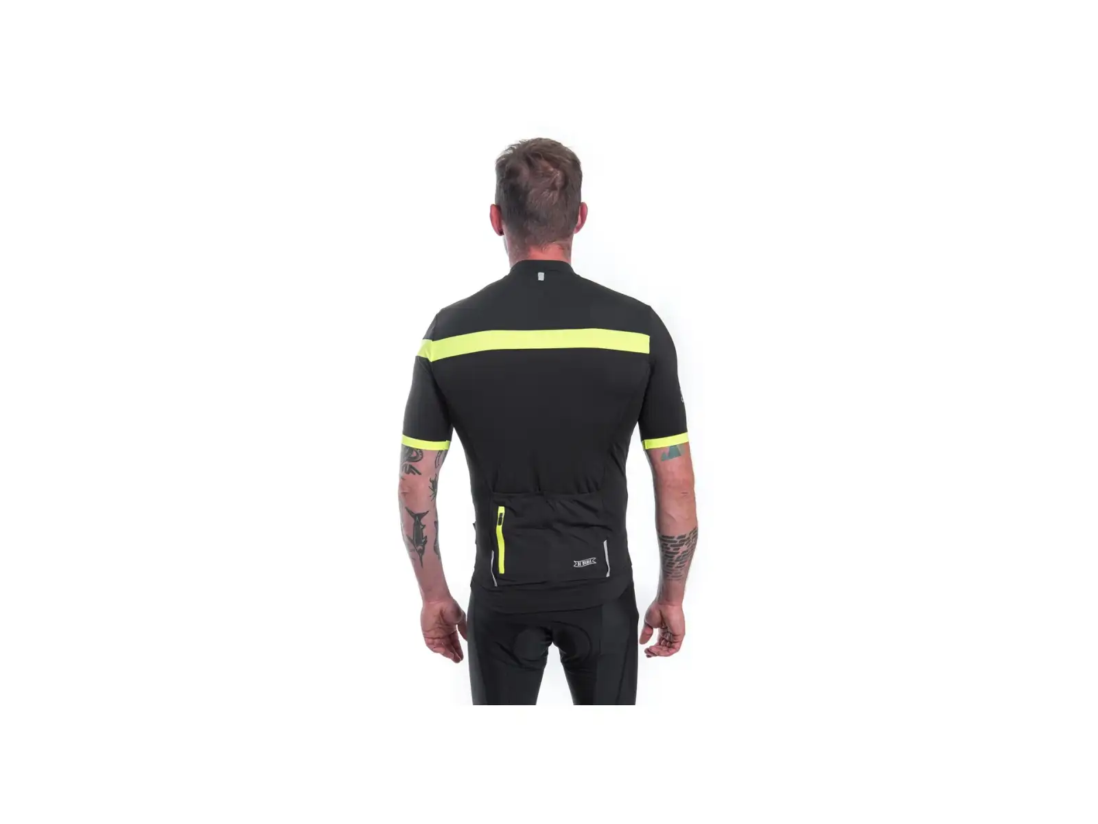 Sensor Cyklo Coolmax Classic men's jersey with short sleeve True Black