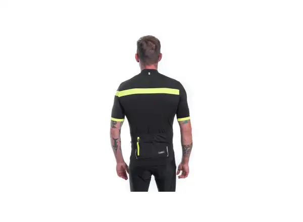 Sensor Cyklo Coolmax Classic men's jersey with short sleeve True Black