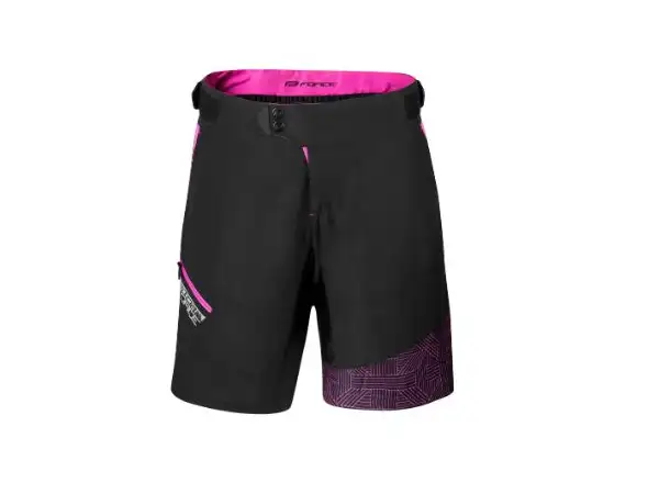 Force Storm women's MTB shorts with padding black/pink