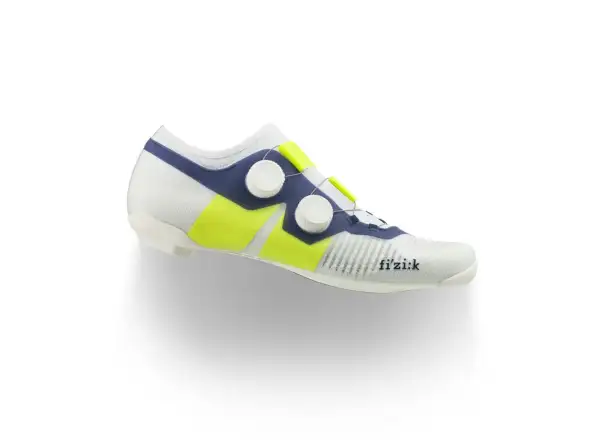 Fizik Vento Vega Carbon road cycling shoes White/Yellow Fluo