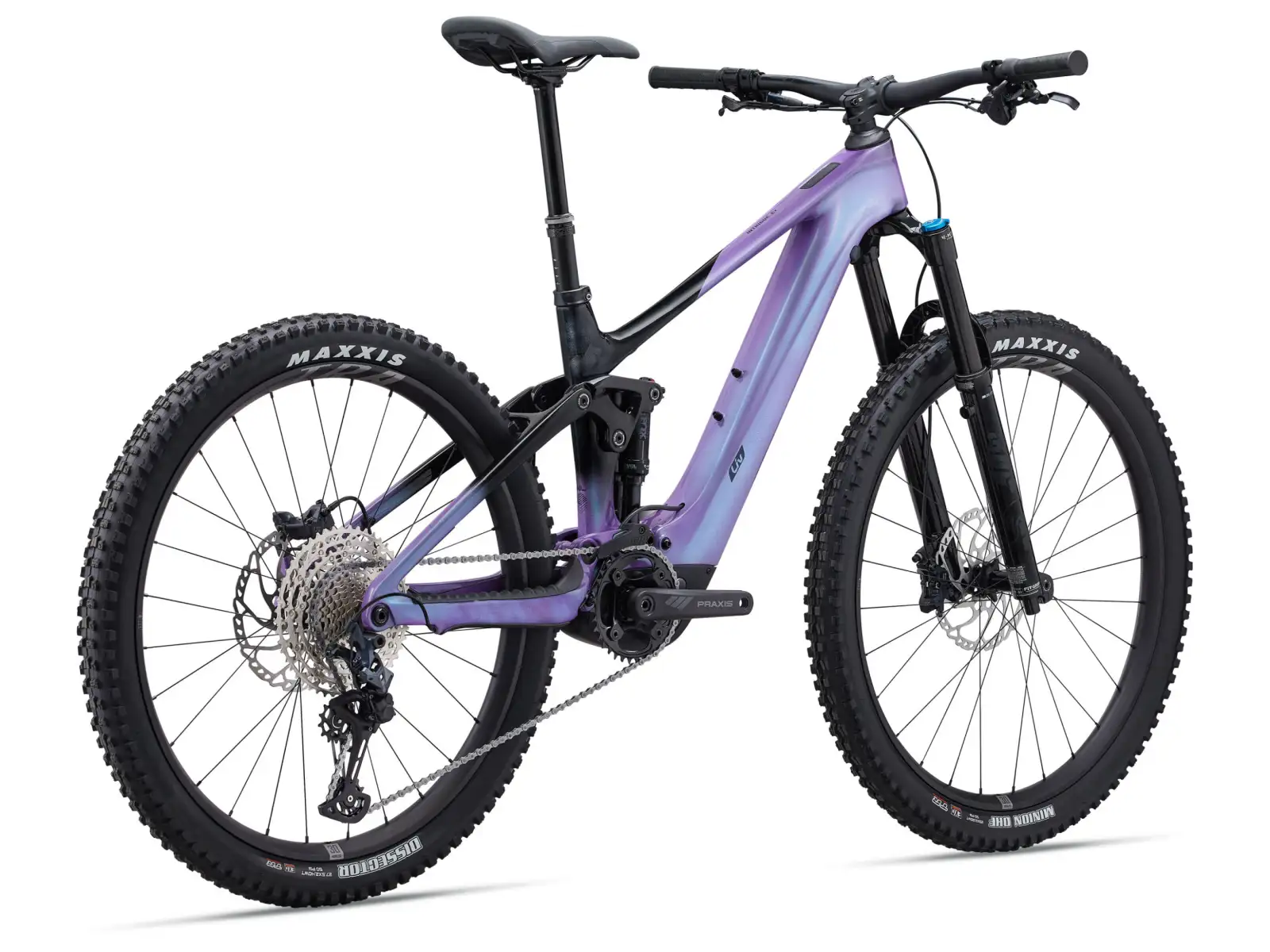 Liv Intrigue X Advanced E+ Elite 2 full-suspension e-bike Digital Blurple
