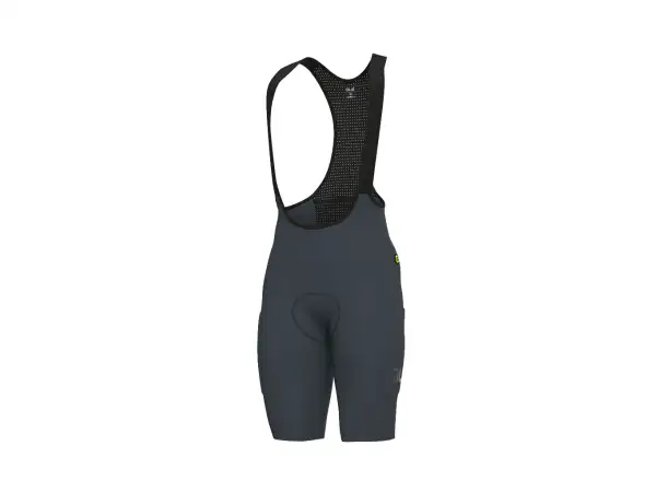Alé R-EV1 GO men's shorts with pad and bib Titanium