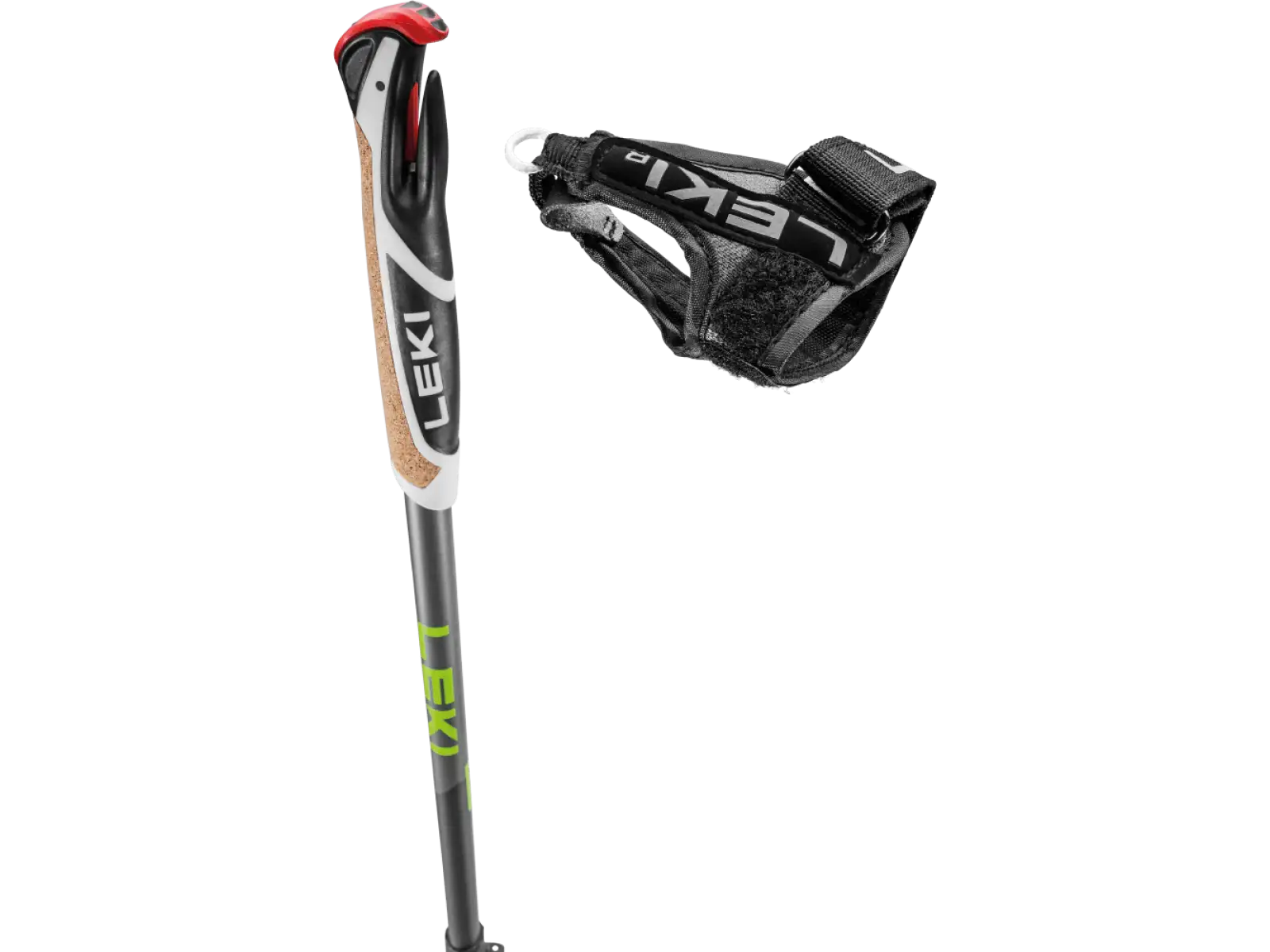 Leki Spin Shark trekking poles Grey/Dark Anthracite/Lime size 100-130 cm