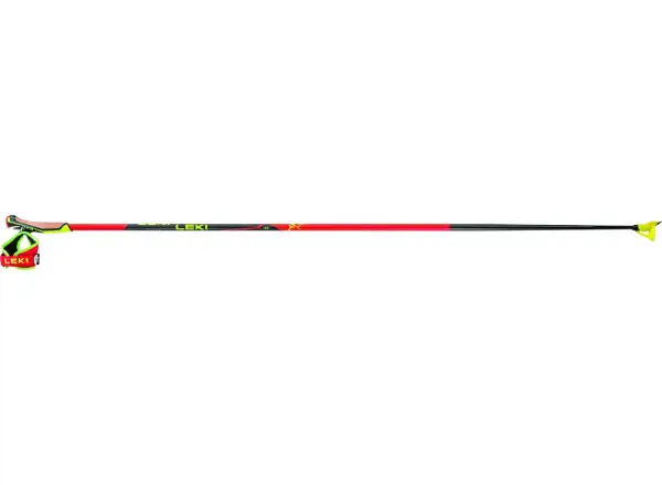 Leki HRC Max cross-country poles bright red/neon yellow/carbon structure
