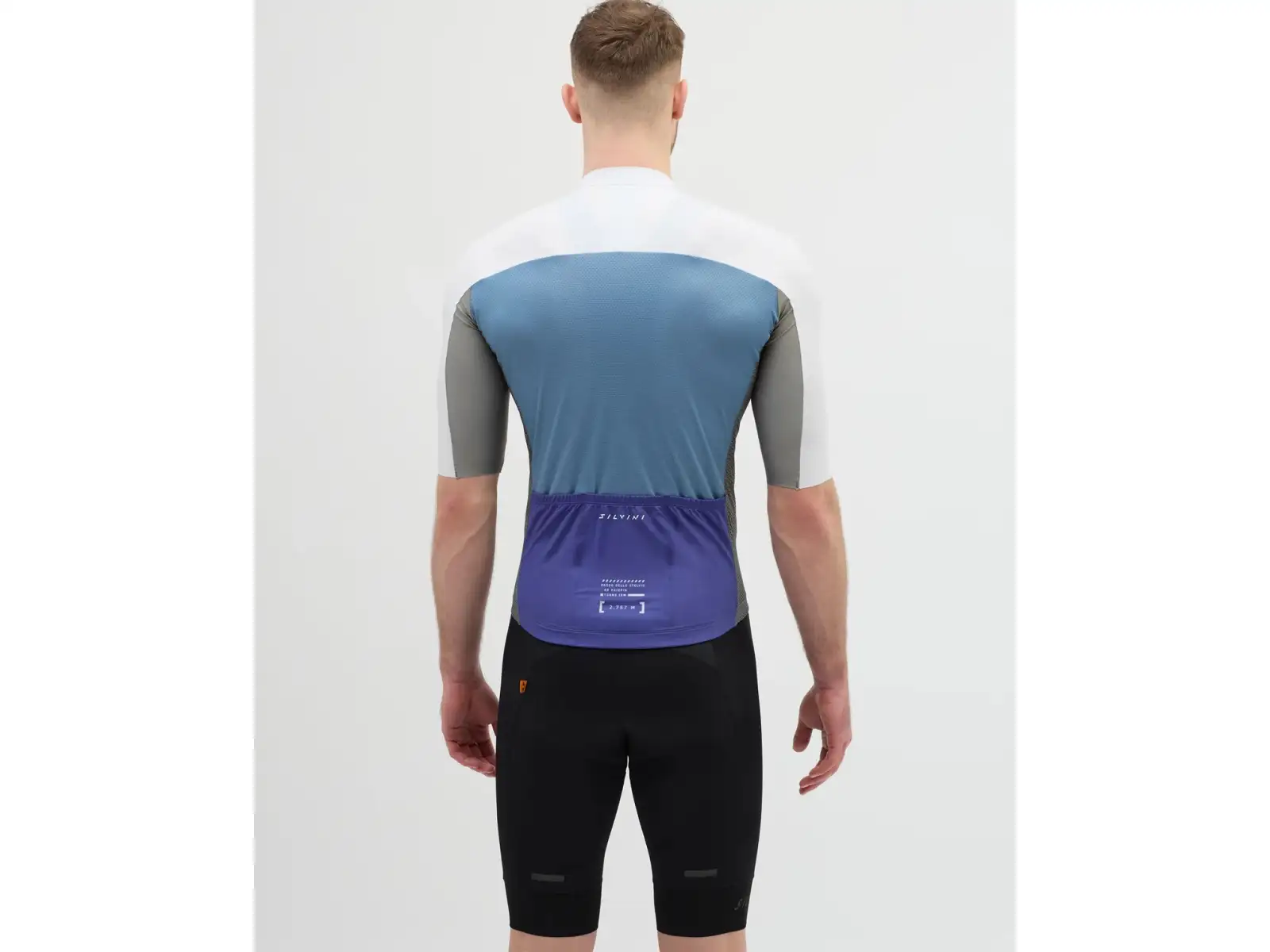 Silvini Stelvio men's jersey short sleeve Cloud/Blue