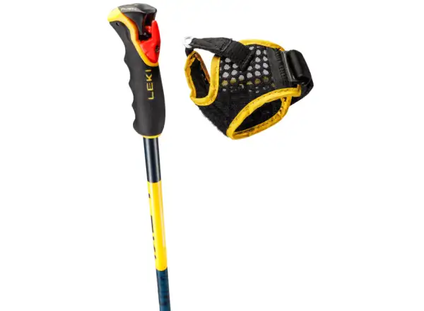 Leki Spitfire Vario 3D ski poles Denimblue/Aegeanblue/Mustardyellow