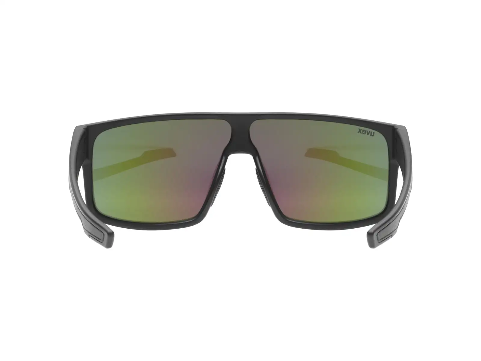 Uvex LGL 51 cycling glasses Black Mat/Mirror Green