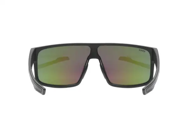 Uvex LGL 51 cycling glasses Black Mat/Mirror Green