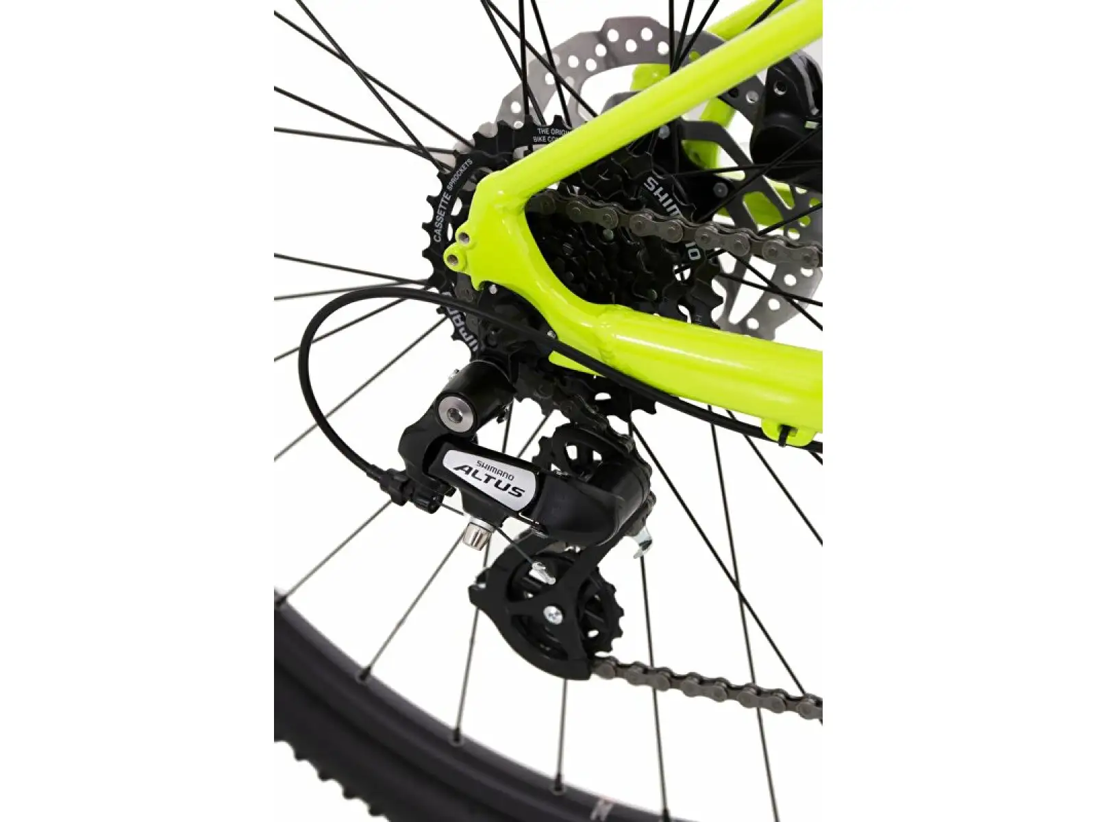 Rock Machine Manhattan 40-29 mountain bike gloss radioactvie yellow/black/petrol blue