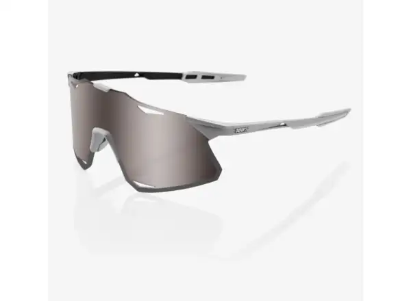 100% Hypercraft Glasses Matte Stone Grey/HiPER Crimson Silver Mirror Lens