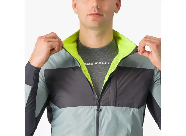 Castelli Unlimited Puffy men's jacket Defender Green/Dark Grey