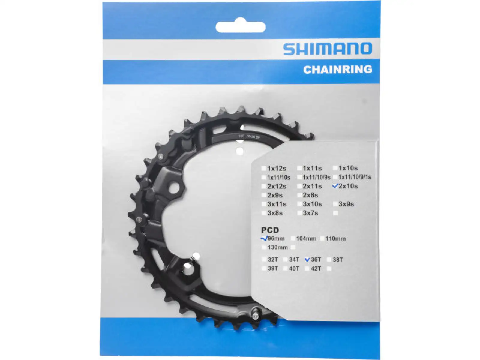 Shimano Deore FC-M4100-2/M4100-B2 Chainring 2x10 sp. 36 Teeth