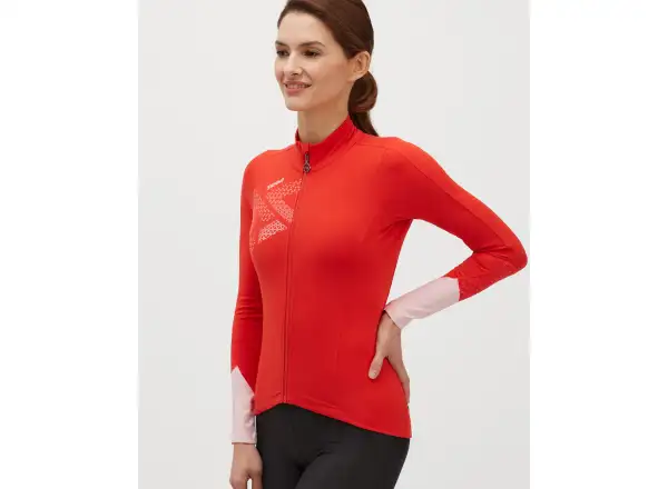 Silvini Calvana women's jersey long sleeve ruby/pink