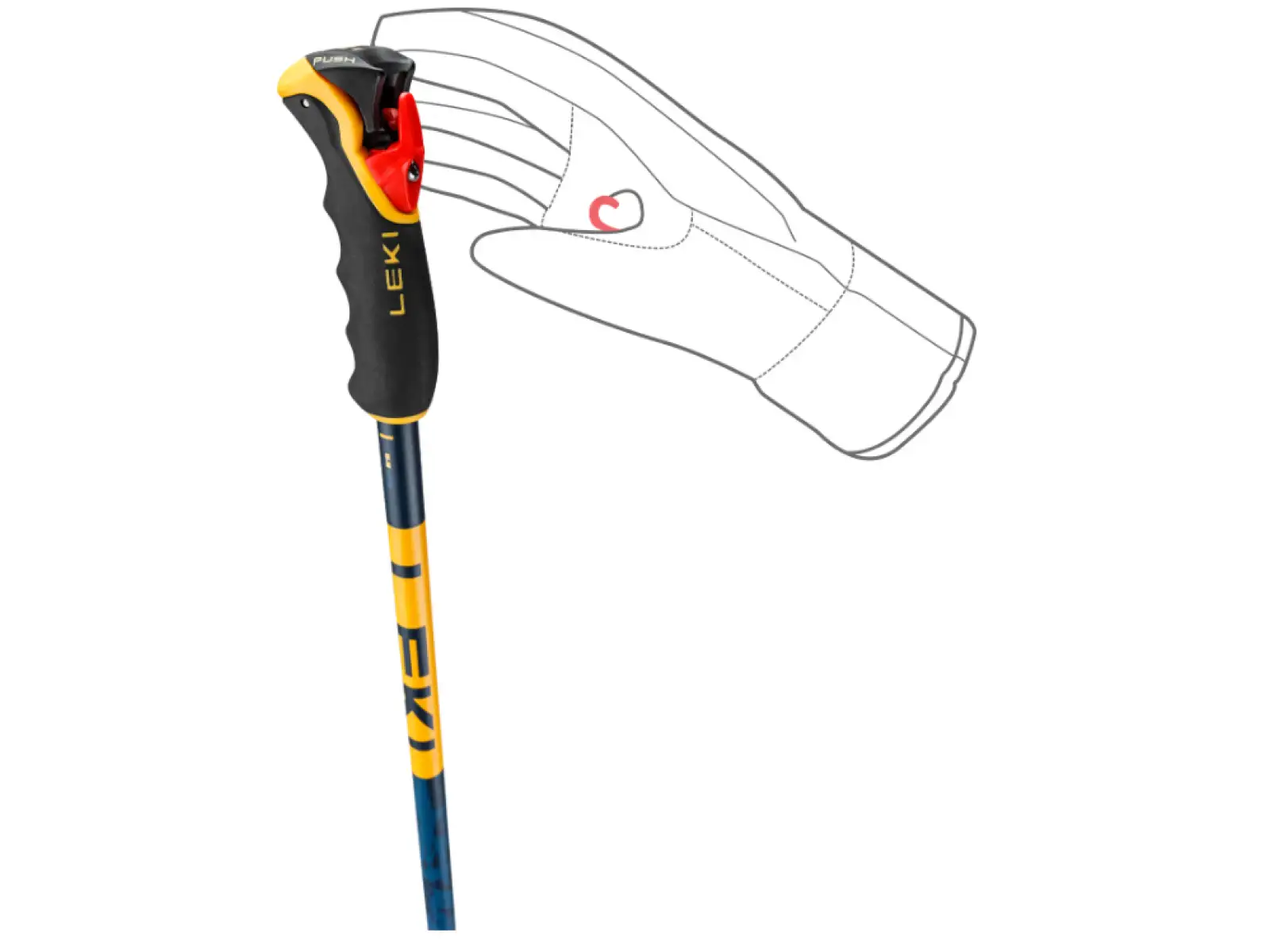 Leki Spitfire Vario 3D ski poles Denimblue/Aegeanblue/Mustardyellow