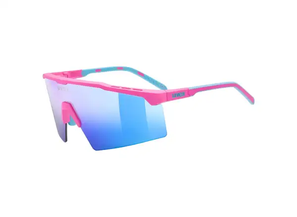 Uvex Flowline sunglasses Pink Matt/Mirror Blue