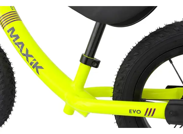 balance bike MAXÍK Evo Lite fluorescent yellow/purple