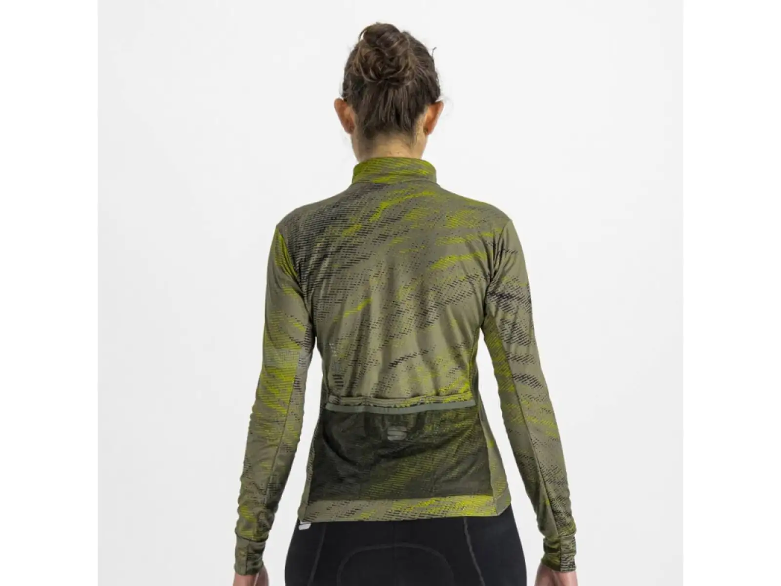 Sportful Cliff Supergiara Thermal women's jersey long sleeve beetle guacamole black