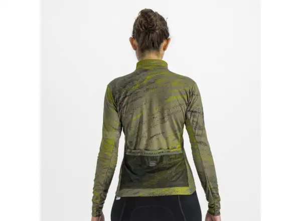Sportful Cliff Supergiara Thermal women's jersey long sleeve beetle guacamole black