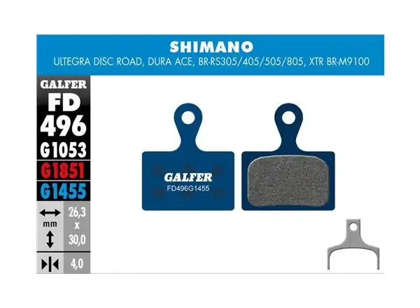 Galfer FD496 Road G1455 brake pads for Shimano