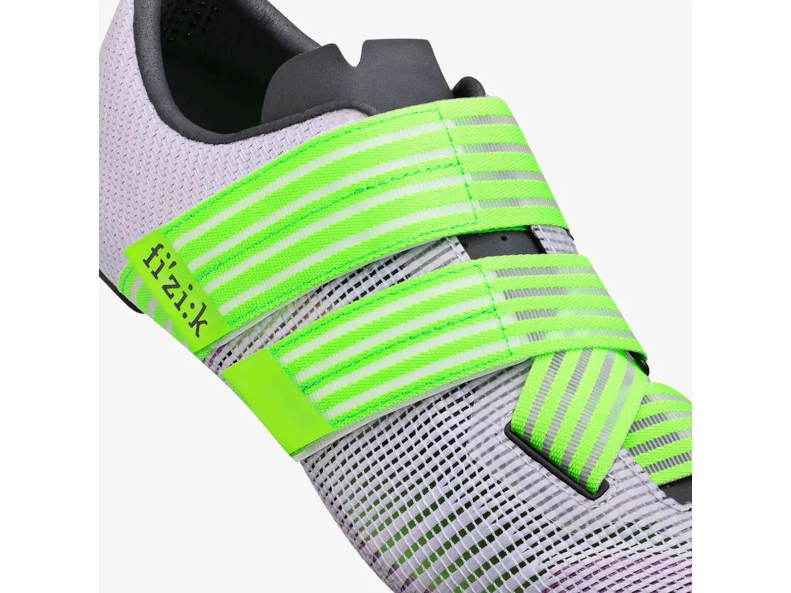 Fizik Vento Powerstrap Aeroweave road cycling shoes Light Violet/Neon Green