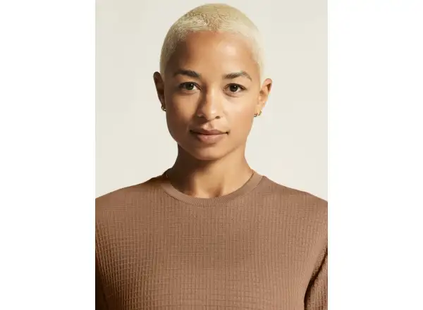 Craft Wool Waffle women's shirt long sleeve brown