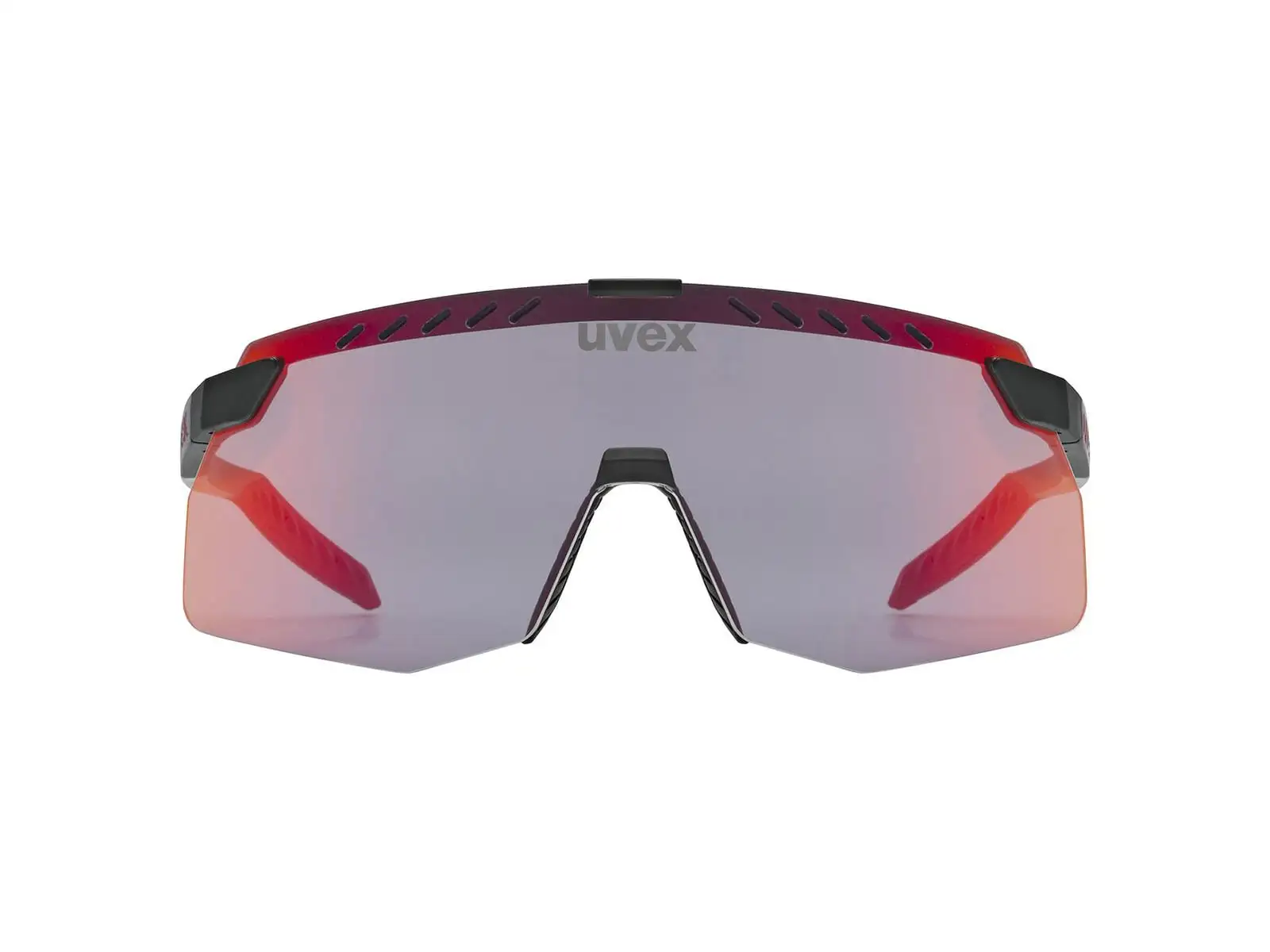 Uvex Pace Stage S sunglasses Black Matt/Mirror Red