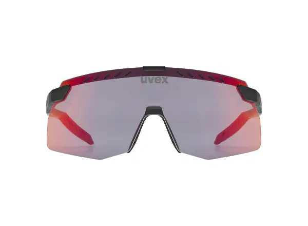 Uvex Pace Stage S sunglasses Black Matt/Mirror Red