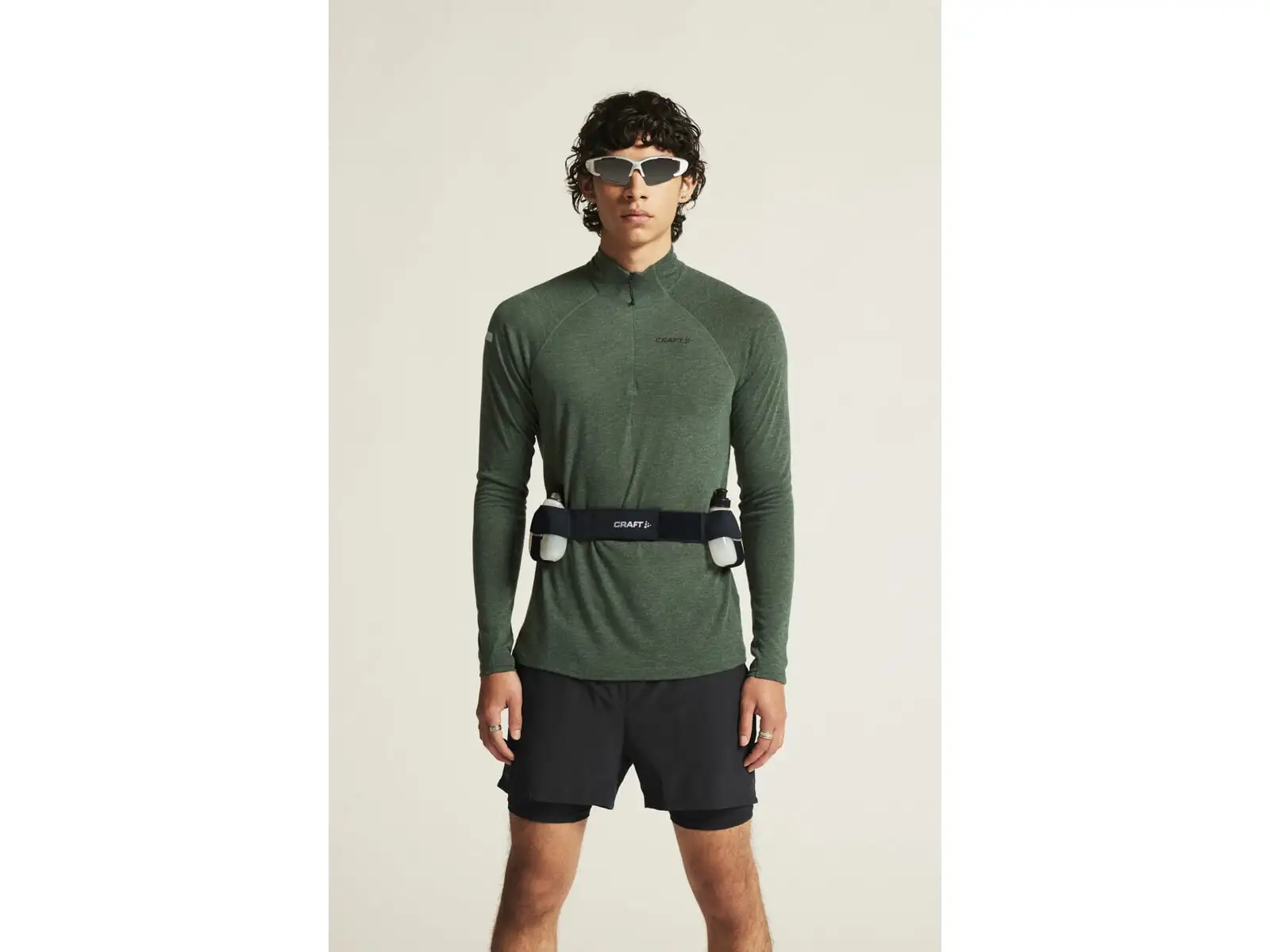 Craft ADV SubZ Wool men's running shirt long sleeve green
