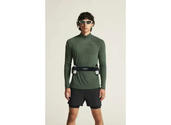 Craft ADV SubZ Wool men's running shirt long sleeve green
