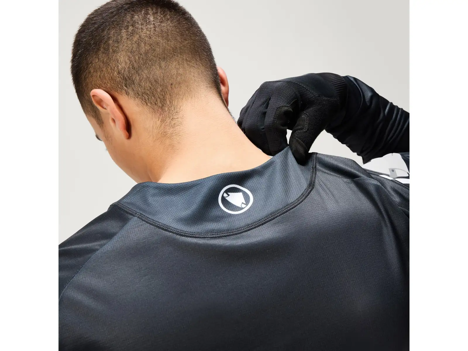 Endura Core Printed L/S Tee men's long sleeve jersey Black