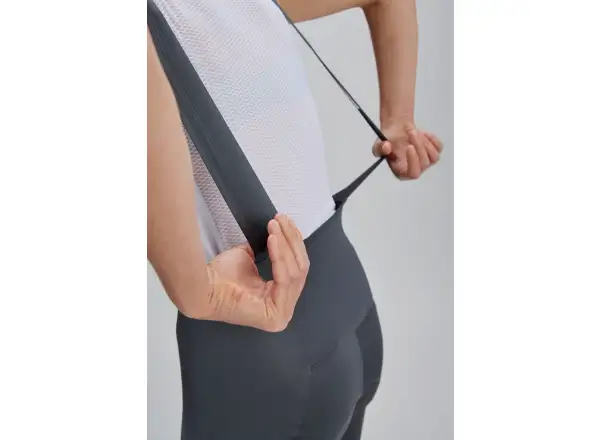 POC Raceday women's shorts with pad and bib Sylvanite Grey