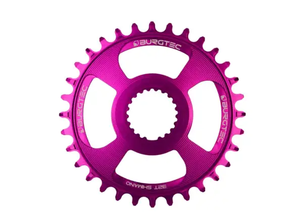 Burgtec Thick Thin DM Shimano chainring 32 teeth purple