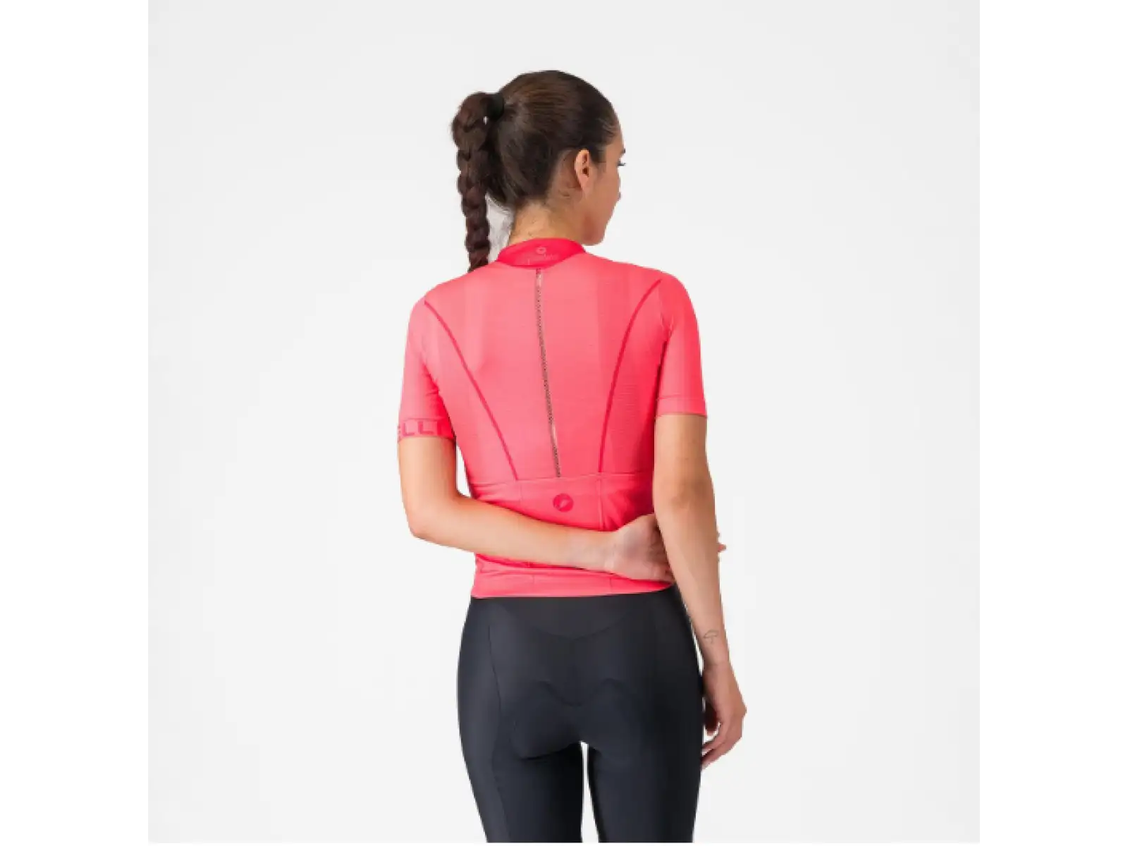 Castelli Anima Flow women's jersey short sleeve Brilliant Pink/Hibiscus