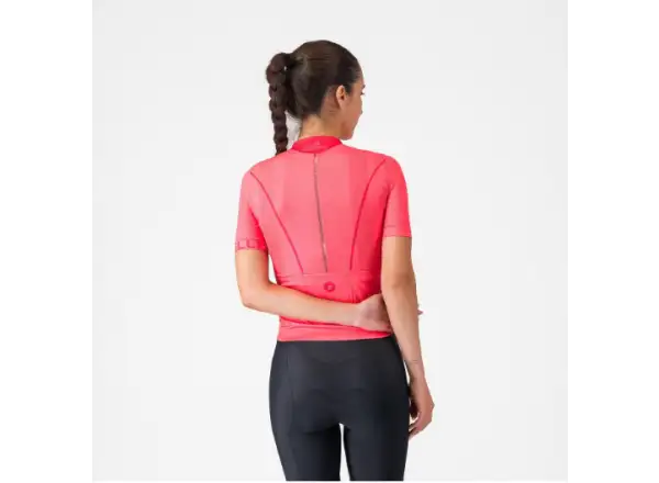 Castelli Anima Flow women's jersey short sleeve Brilliant Pink/Hibiscus