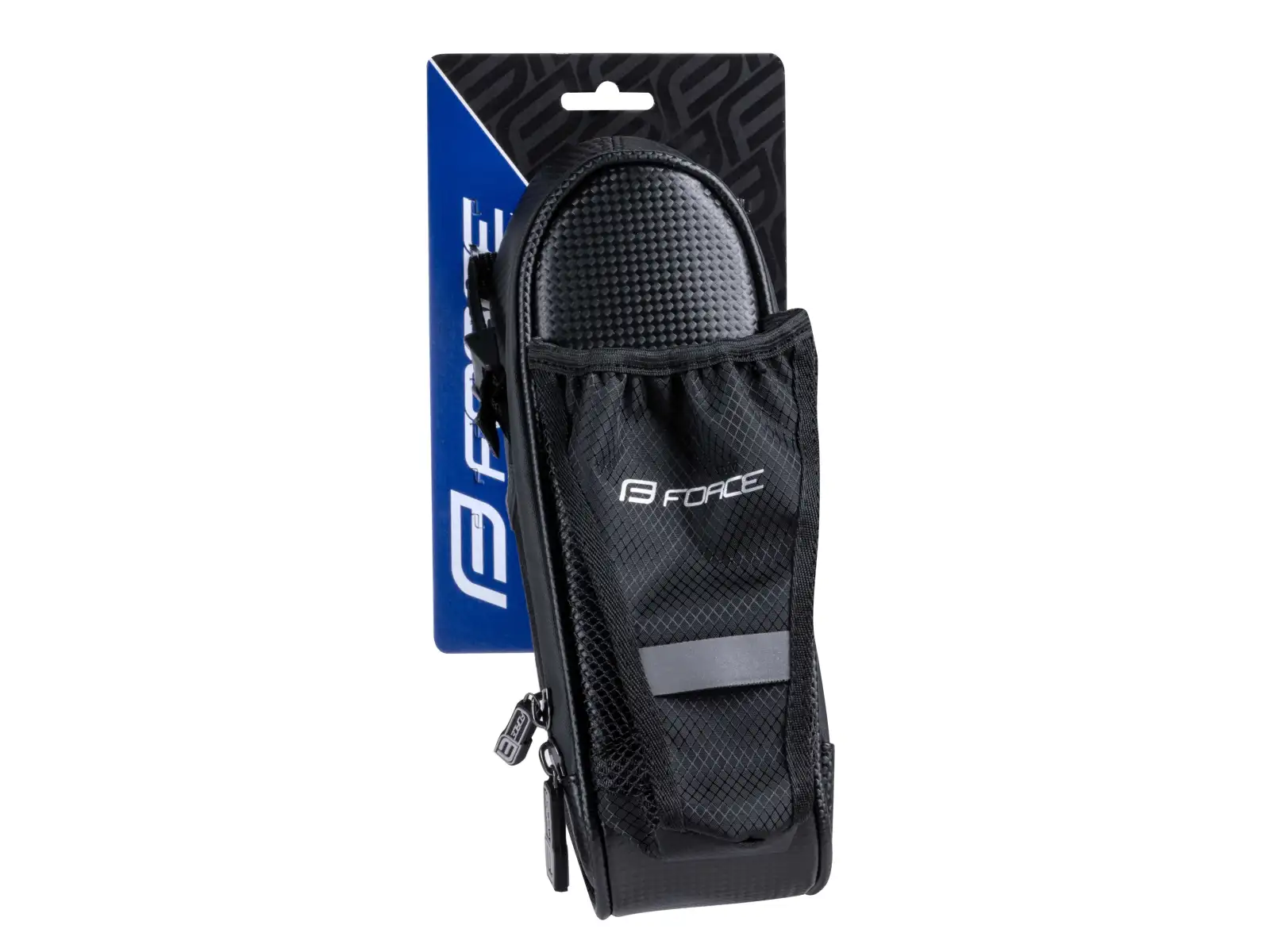 Force Fuse saddlebag 1.2 l + bottle holder net 0.5 l black
