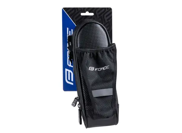 Force Fuse saddlebag 1.2 l + bottle holder net 0.5 l black